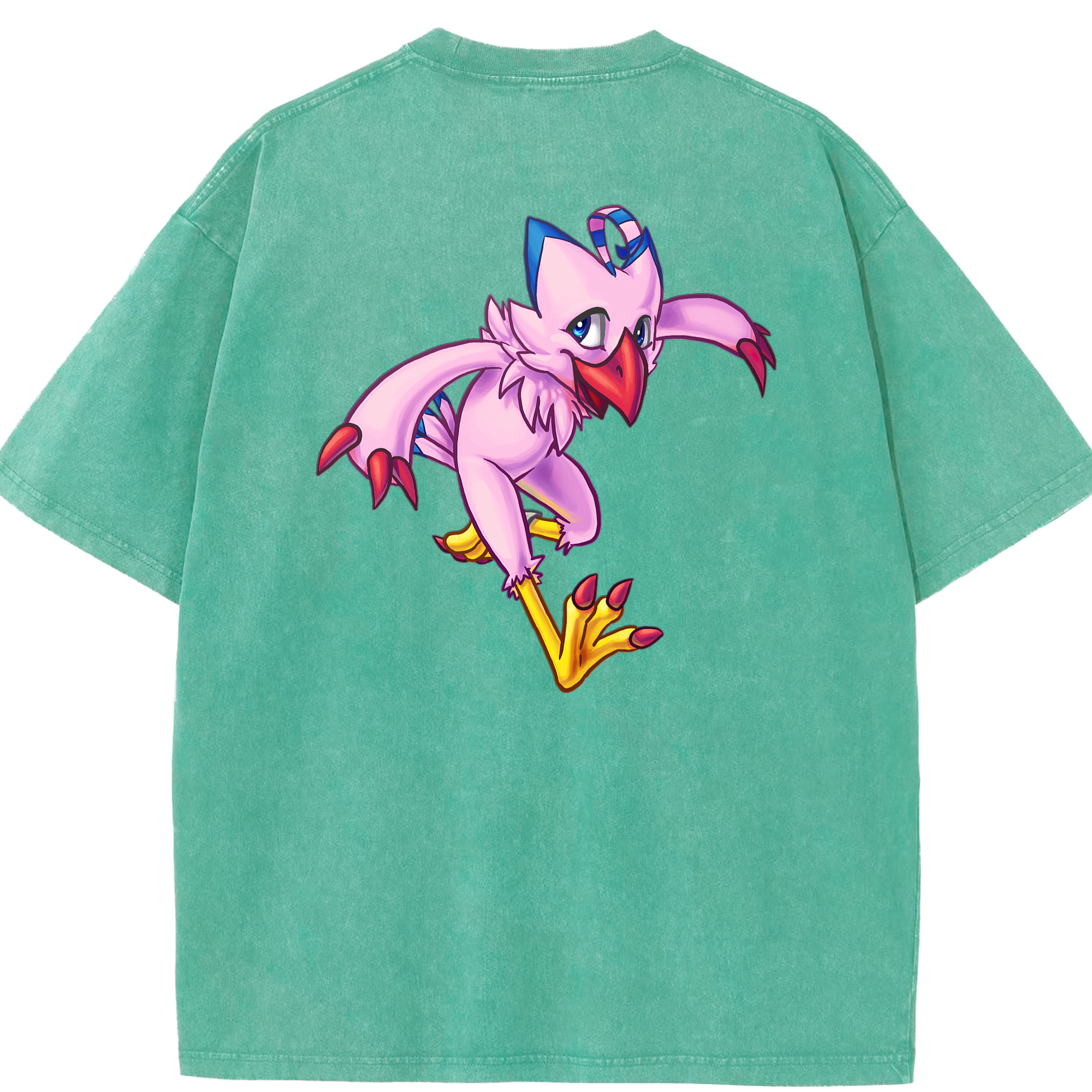 （画像用） Digimon デジタルモンスター/デジモン 綿100% ヴィンテージ風 半袖Tシャツ（背面プリント）